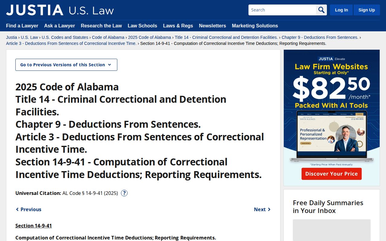 Washington County release date lookup Alabama correctional incentive time statute